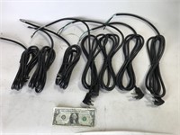 Lot of 7 Replacement Power Cables 16/14 Ga