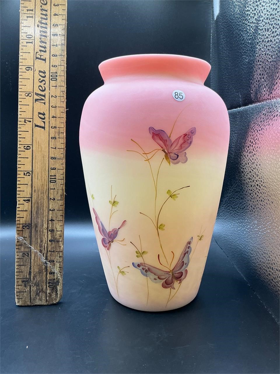 Large Fenton Burmese Vase