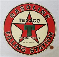 Vintage Embossed Texaco Sign