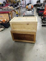 2 Wooden Storage Boxes