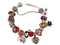 Pandora & Chamilia 925 Mix Charm Bracelet