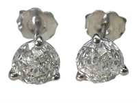 UNIQUE 14k 2 CTW Fantasy Diamond Earrings