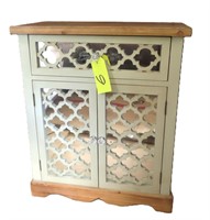 Mirrored Door Cabinet with Drawer
