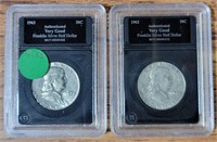 2X BID - 1962-D, 1963-D SILVER FRANKLIN HALVES