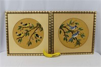 Lovely Vintage Bird Crewel Art