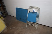 Vintage Blue Children's table and Four chairs
