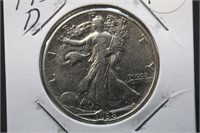 1938-D Walking Liberty Silver Half Dollar Key Date