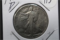 1937-D Walking Liberty Silver Half Dollar