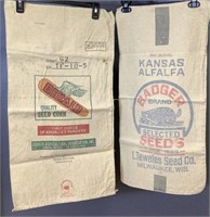 Vintage Dekalb & Badger Seed Bags