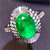3ct Colombian Emerald 18Kt Gold Ring