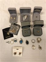 Assorted earrings and rings