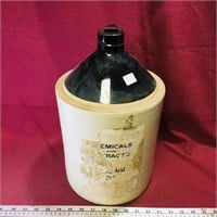 "Chemicals & Extracts" Acid Stone Jug (Antique)
