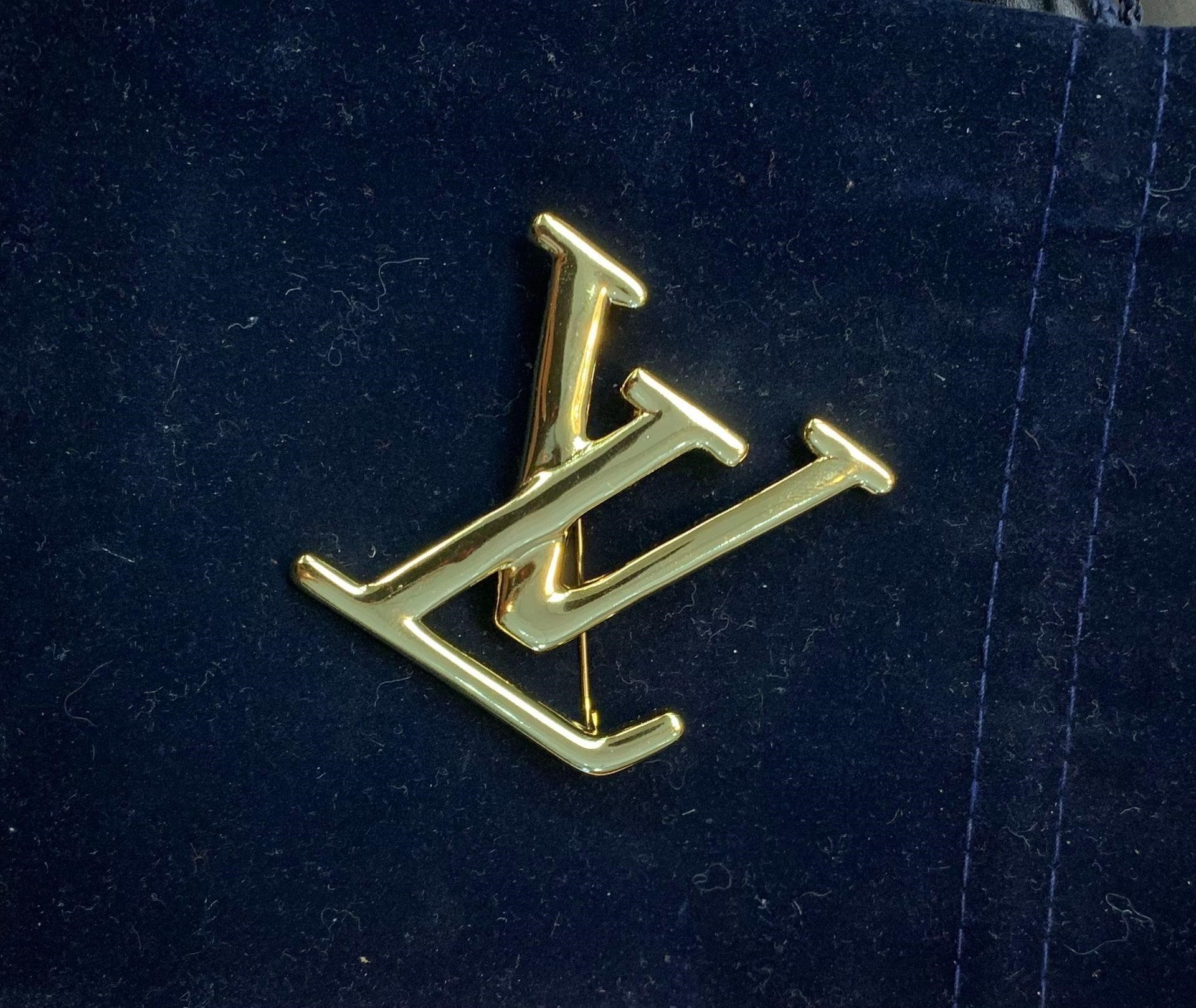 Original Louis Vuitton Gold Monogram Unisex Pin
