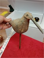 hand carved wood bird