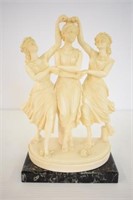 SCULPTURE ON MARBLE - THE THREE MUSES