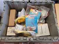 TOTE OF HVAC ELECTRICAL ITEMS