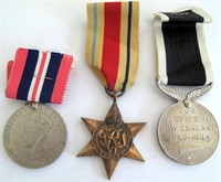 World War11 three unnamed medals