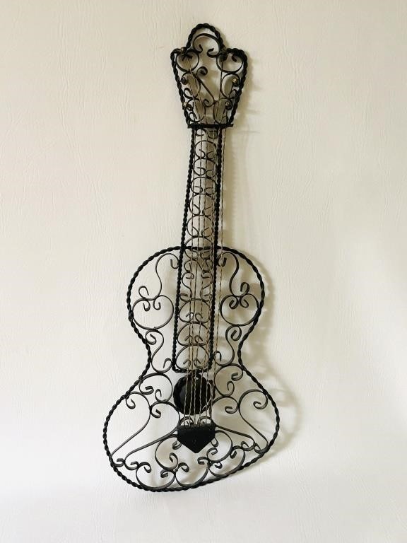 Vintage Metal Guitar Wall Art