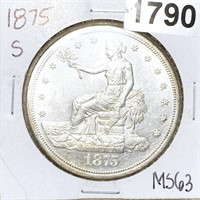 1875-S Silver Trade Dollar CHOICE BU