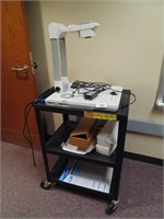 AV Cart w/ Overhead Projector from Room #409