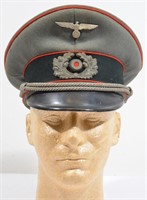 WWII German Army Artillery Officer Visor Hat