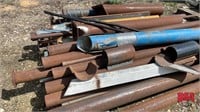 Assortment of Pipe, Channel Iron, Square Tubing