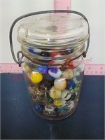 Marbles in Atlas Jar