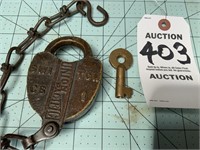 Antique UP Switch Lock W/Key!!