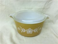 Pyrex HARVEST GOLD Casserole w/ Lid #473-B