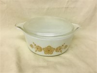 Pyrex HARVEST GOLD Casserole w/ Lid #472-B