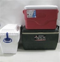 Three Ice Chests Largest 52qt