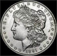 1891-CC US Morgan Silver Dollar BU from Set