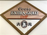 *Coors Extra Gold Draft Beer Mirror