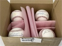 (4) Milw Brewer autographed baseballs Believed