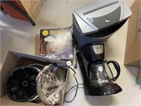 COFFEE MAKER/ PAPER SHREDDER/POTS PANS