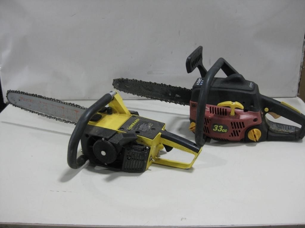 Two Gas Powered Chainsaws See Info
