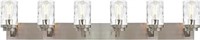 MELUCEE 6-Light Bathroom Light Fixtures in Brushed