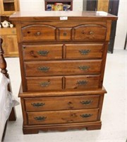 Large Pine 6 Drawer Chest