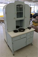 Vintage Blue 2 pc Cabinet with Granite Top