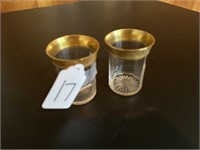 Tiffin Franciscan 24k Encrusted Whiskey Glasses
