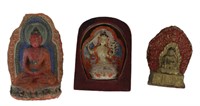 Himalayan Painted Earthenware Traveling Steles