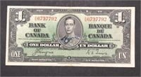 1937 $1 Bill - King George VI
