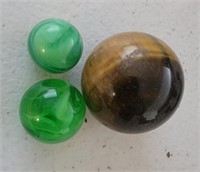 Vintage Tiger Eye and Other Marbles