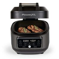 $150  PowerXL Grill Air Fryer Home  Black  5.5 Qua