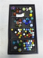 Marbles incl swirl shooters, solid color