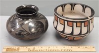 2 Native American Pueblo Pottery Vases