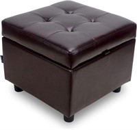 H&B Luxuries Tufted Leather Cube