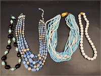 Vintage glass beads necklaces lot