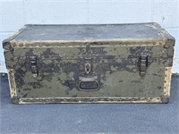 Vintage Military Foot Locker Trunk