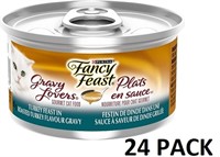 24 - Fancy Feast Cat Food,Gravy, Turkey, 12/2023